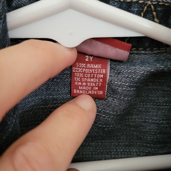 Arizona Jean Company Girls Denim Jacket, Size 2T - Picture 4 of 7